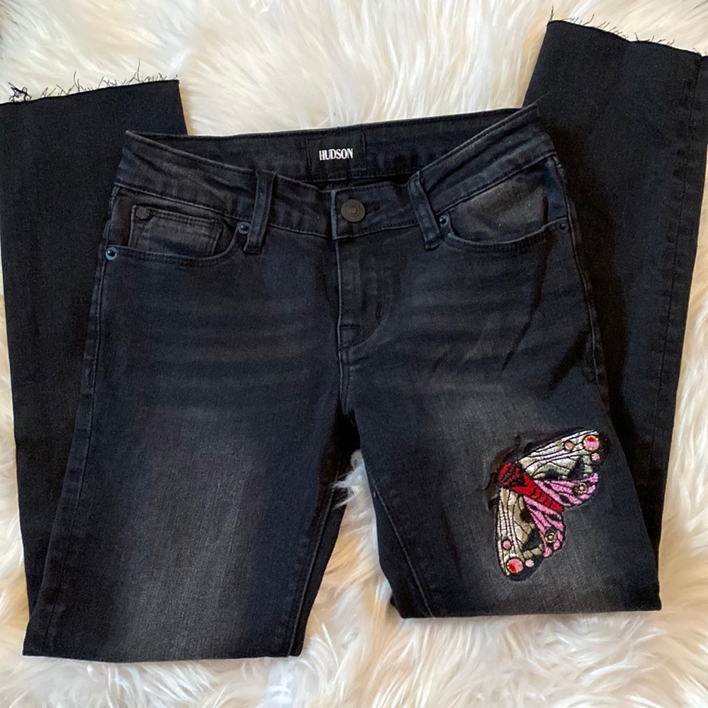 Hudson Jeans kids raw hem butterfly jeans